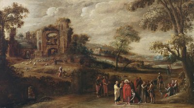 Christus heilt die blutflüssige Frau von circle of Simon Jordaens